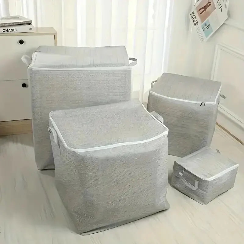 1Pc Household Large Capacity Storage Bag Non-Woven Material, Closet Wardrobe Organizer Can Be Used for Quilt Clothing, Toys